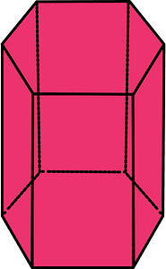 Pink Pentagonal prism