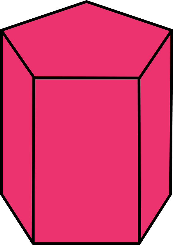 Pink Pentagonal prism