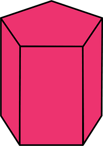 Pink Pentagonal prism