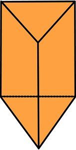 Orange Triangular prism