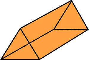 Orange Triangular prism