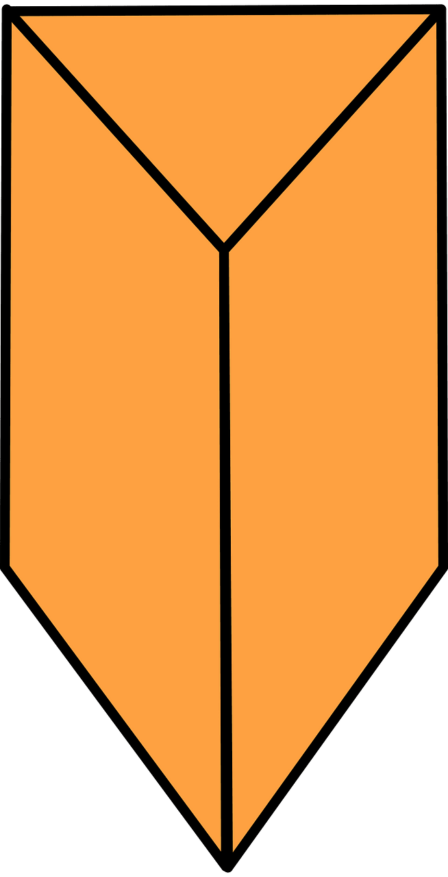 Orange Triangular prism