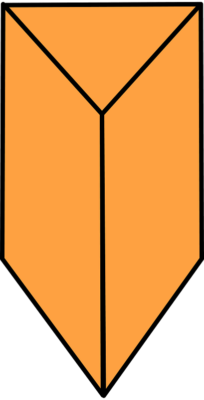 Orange Triangular prism