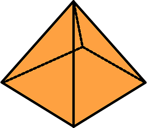 Orange Square Based Pyramid