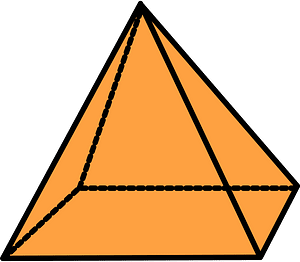 Orange Square Based Pyramid