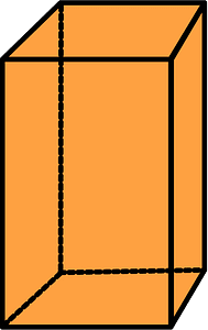 Orange Rectangular cuboid