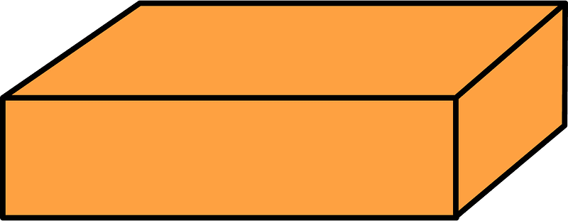 Orange Rectangular cuboid