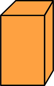 Orange Rectangular cuboid