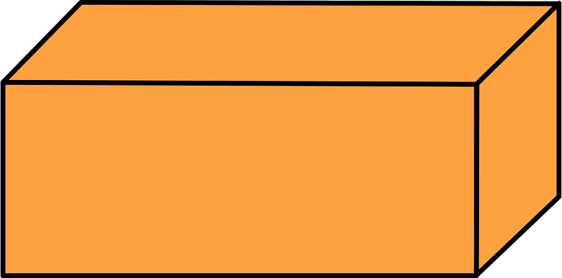 Orange Rectangular cuboid