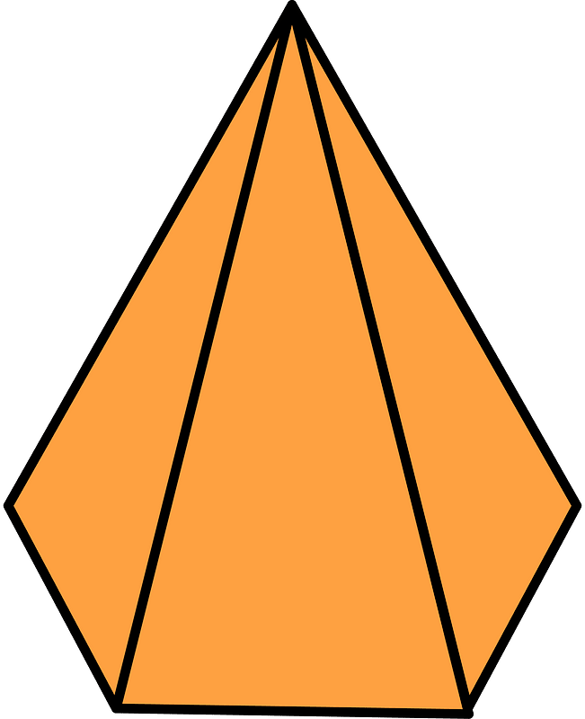 Orange Pentagonal pyramid