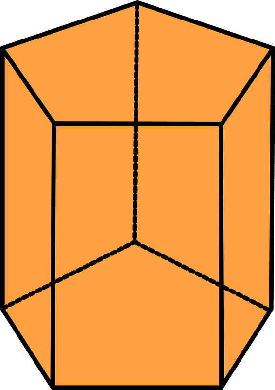 Orange Pentagonal prism