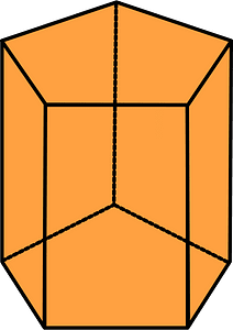 Orange Pentagonal prism