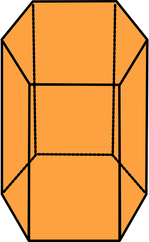 Orange Pentagonal prism