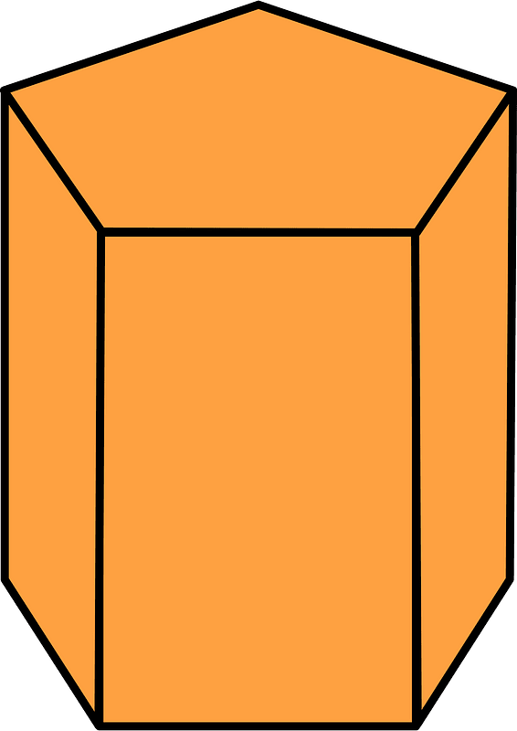 Orange Pentagonal prism