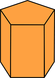 Orange Pentagonal prism