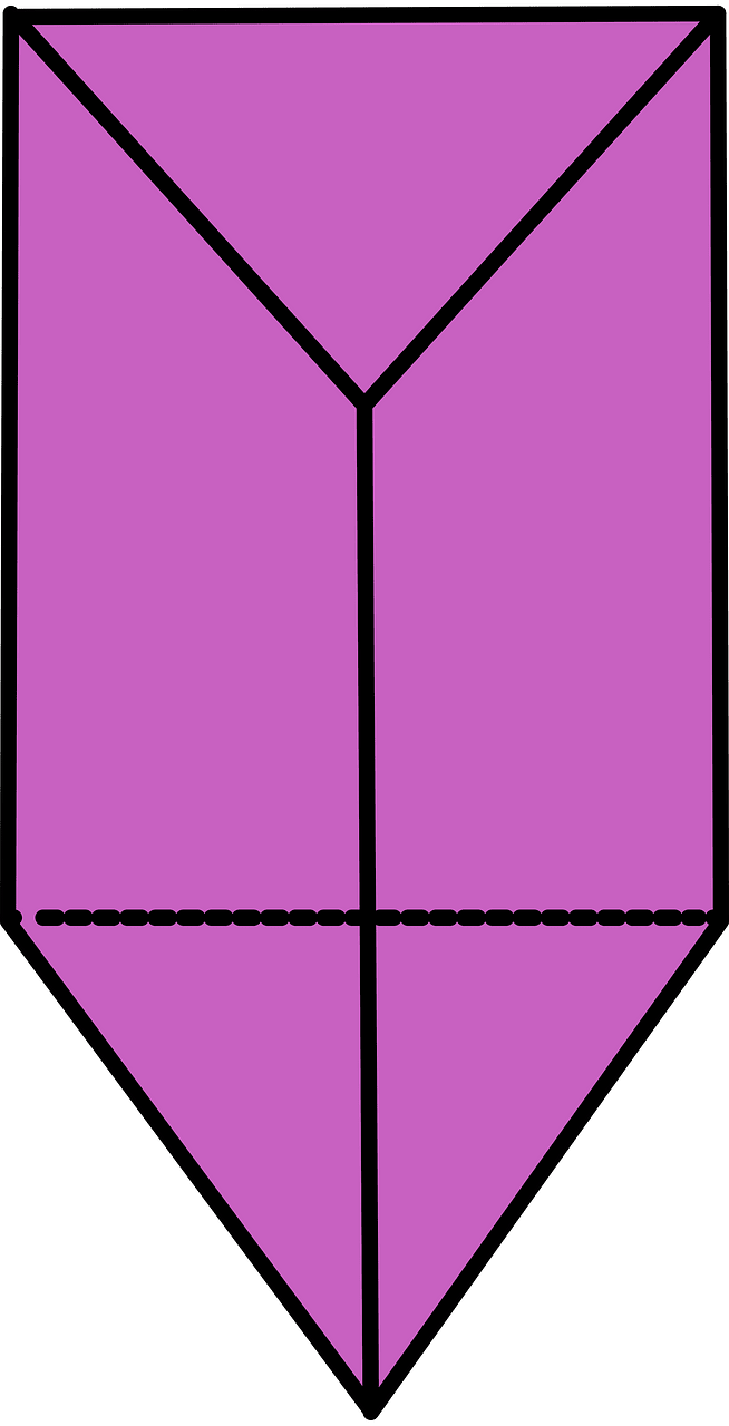 Magenta Triangular prism