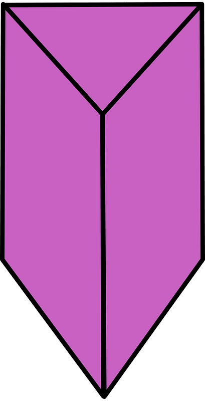 Magenta Triangular prism