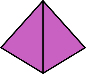 Magenta Square Based Pyramid