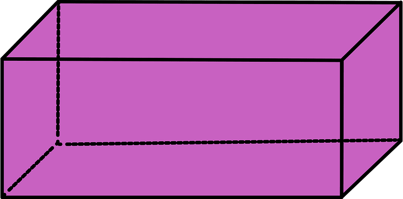 Magenta Rectangular cuboid