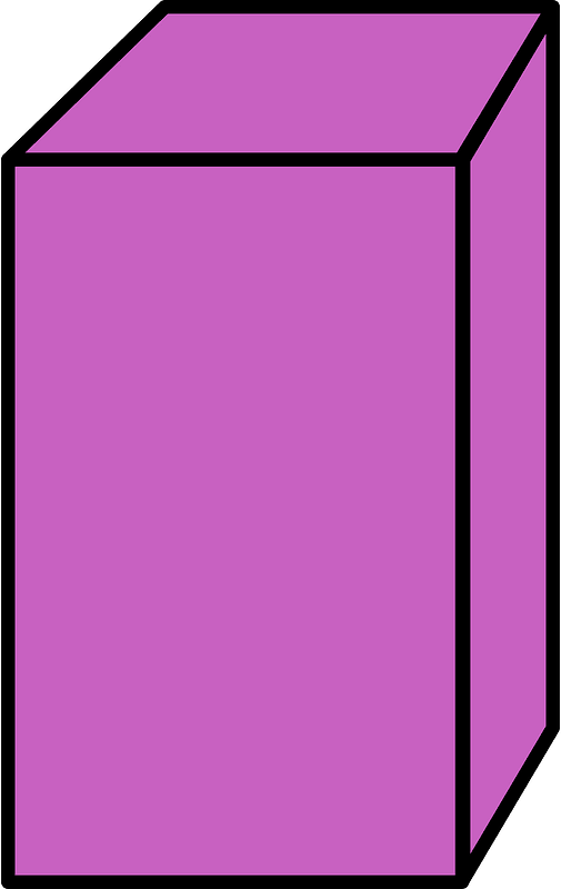 Magenta Rectangular cuboid