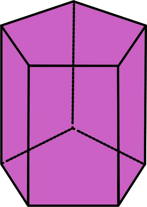 Magenta Pentagonal prism