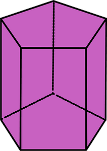 Magenta Pentagonal prism