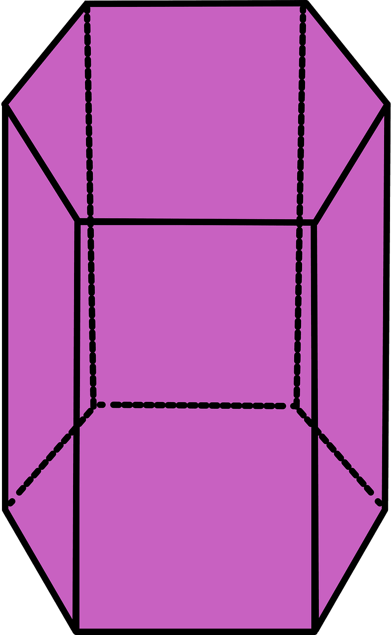 Magenta Pentagonal prism