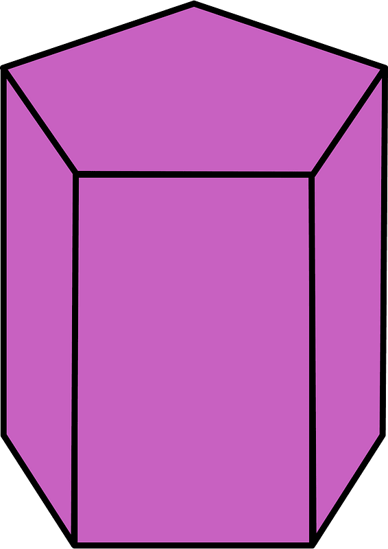 Magenta Pentagonal prism