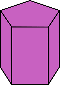Magenta Pentagonal prism