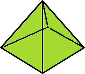 Lime Square Based Pyramid
