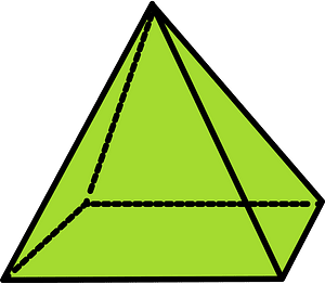 Lime Square Based Pyramid