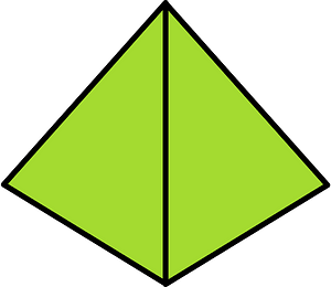 Lime Square Based Pyramid