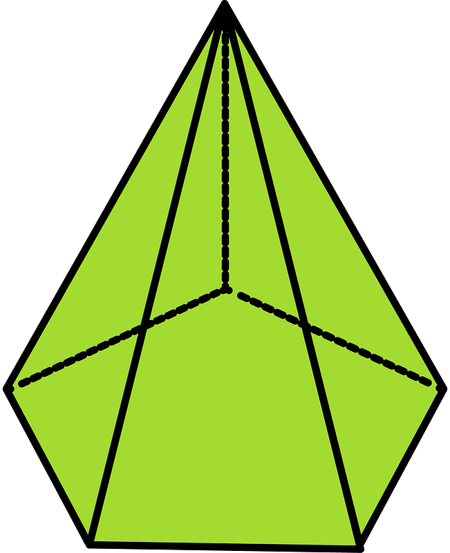 Lime Pentagonal pyramid