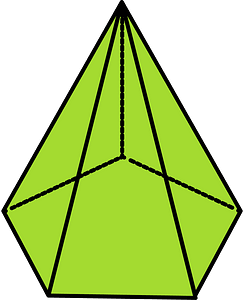 Lime Pentagonal pyramid