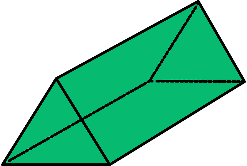 Green Triangular prism