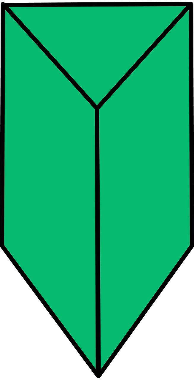 Green Triangular prism