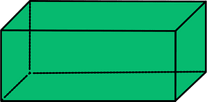 Green Rectangular cuboid