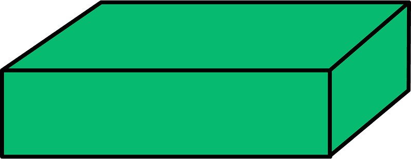 Green Rectangular cuboid
