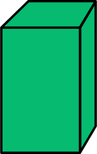 Green Rectangular cuboid