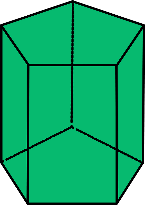 Green Pentagonal prism