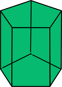 Green Pentagonal prism
