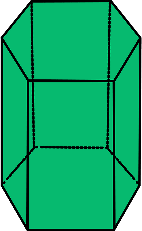 Green Pentagonal prism