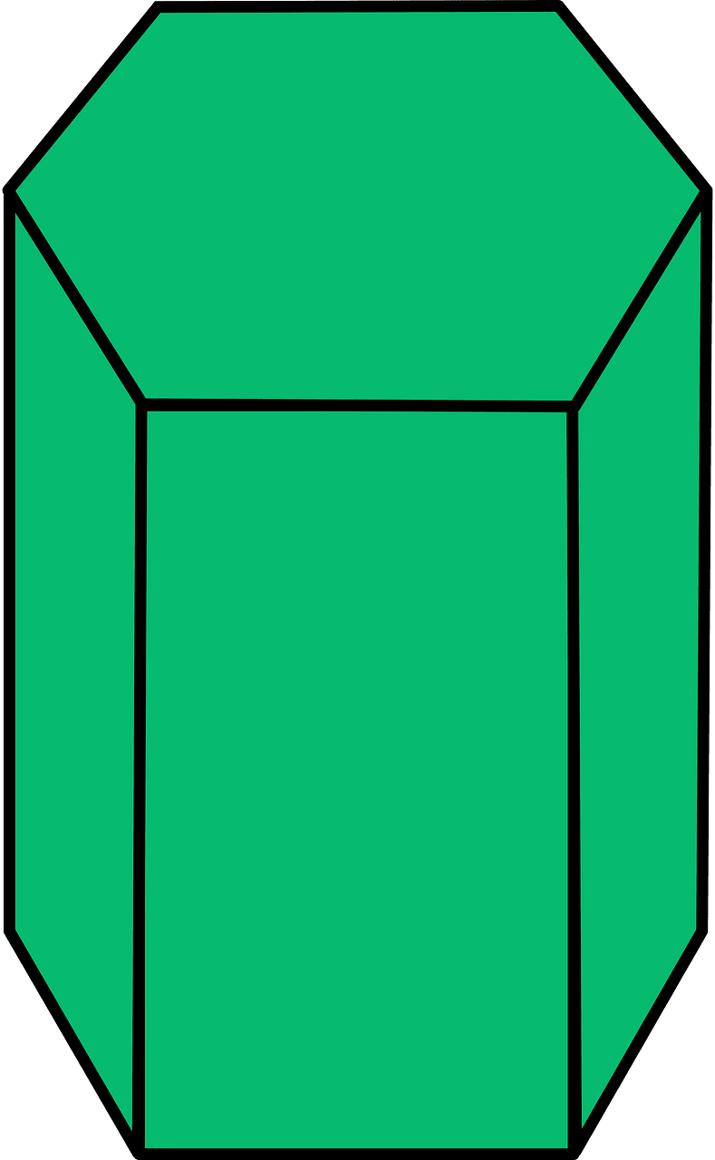 Green Pentagonal prism
