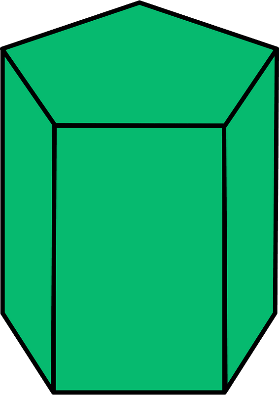 Green Pentagonal prism