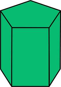 Green Pentagonal prism