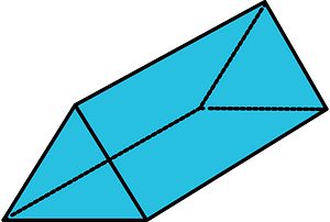 Cerulean-Blue Triangular prism