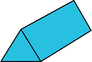 Cerulean-Blue Triangular prism