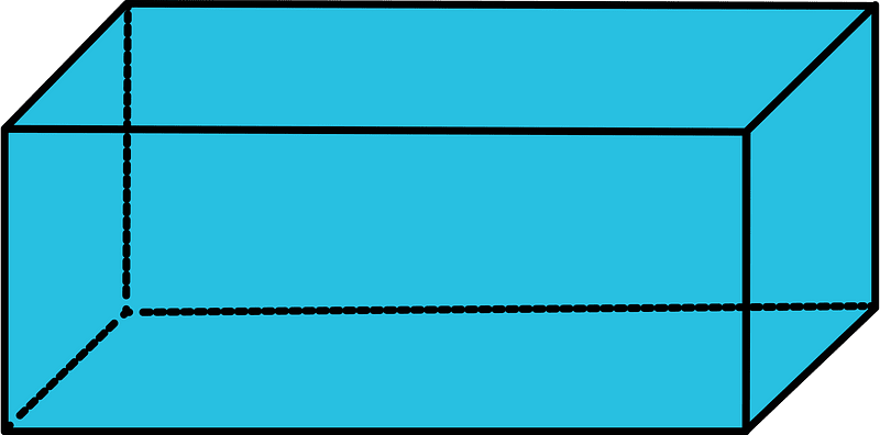 Cerulean-Blue Rectangular cuboid