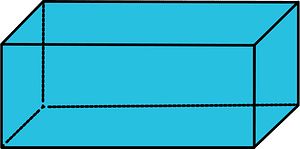 Cerulean-Blue Rectangular cuboid