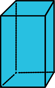 Cerulean-Blue Rectangular cuboid